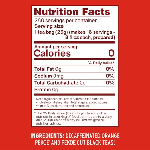 Image of Luzianne Unsweetened Decaffeinated Iced Tea Bags, Gallon Size, 18ct Box, (Pack of 4)