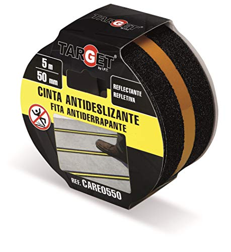 Target Care0550 - Cinta Antideslizante - Banda Reflectante - 5 M X 50 Mm - Adhesiva - Cinta Seguridad - Señalización