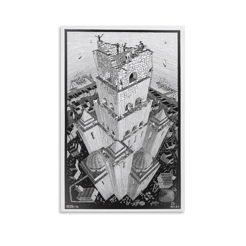 M. C. Escher La Tour de Babel décoration murale chambre et salon moderne