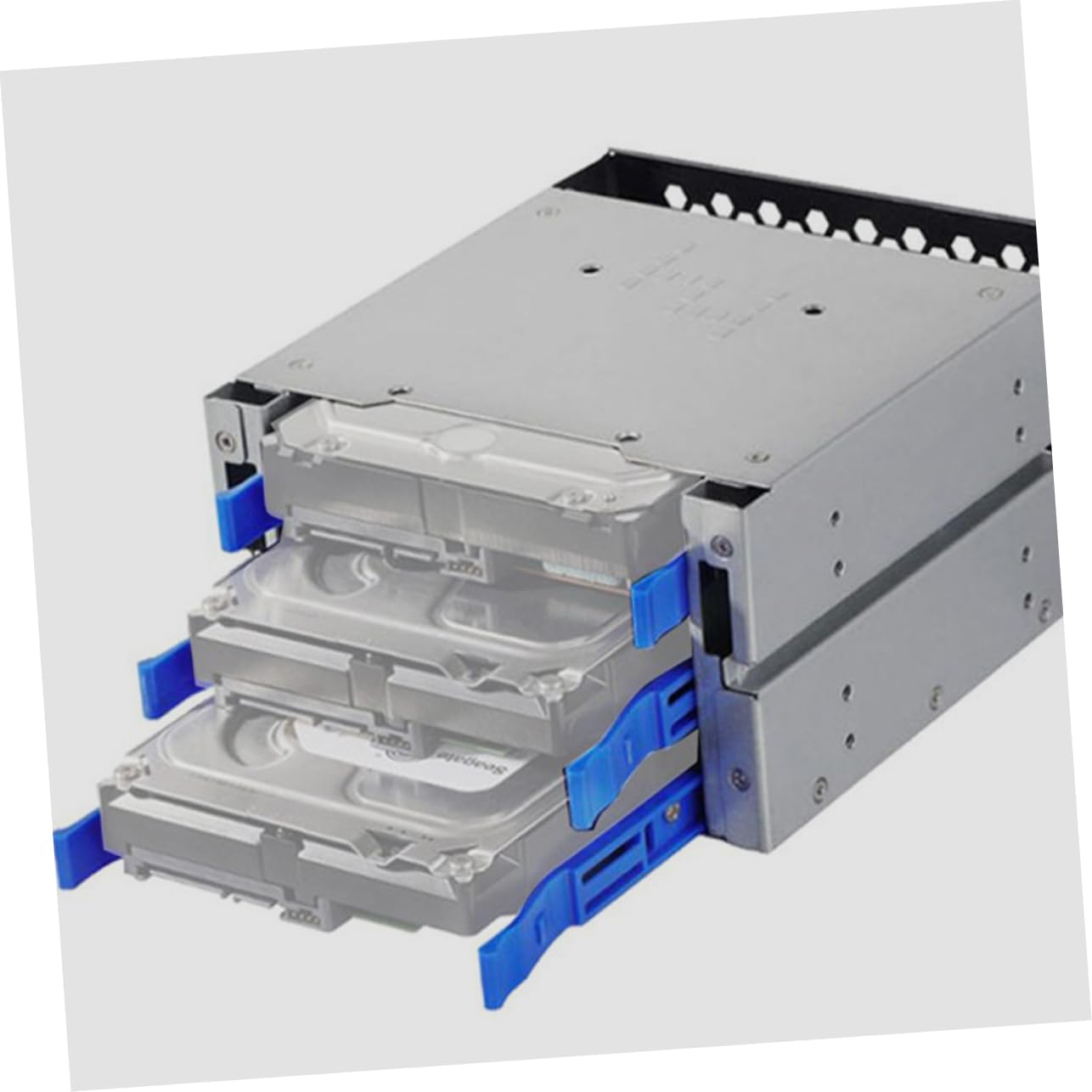 MERRYHAPY Multi-Layer Aluminum Alloy Hard Disk Rack Hard Drive Cage for Enhanced Storage and Heat Dissipation Easy Installation for Desktop Use