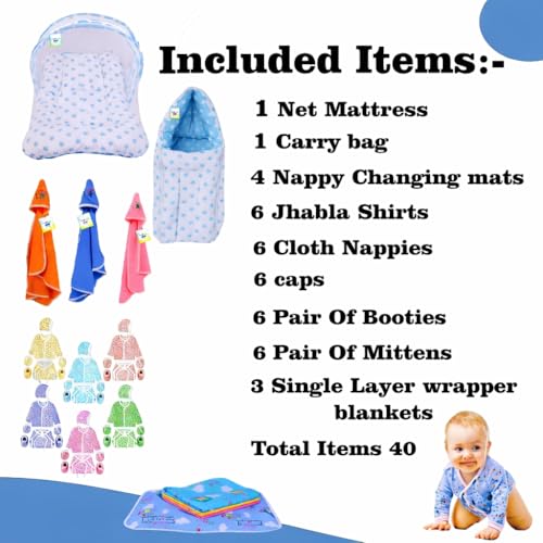 Image of Toddylon New Born Baby Gift Set 39 in 1 Hospital Essentials Combo (0-6 Months)