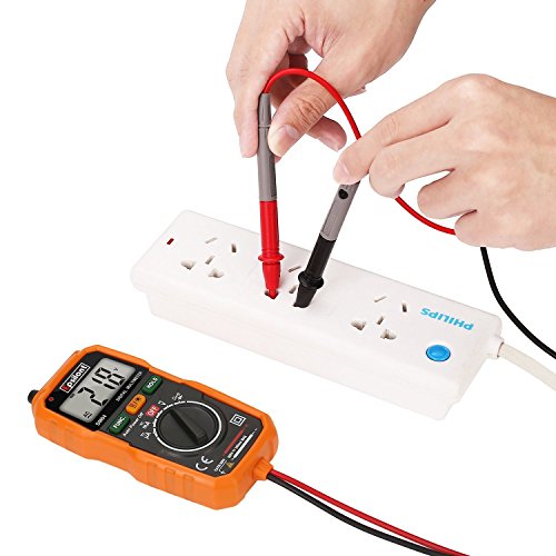Epsilont EPS1000MM Digital Multimeter, Auto-Ranging Digital Measuring instrument Ac Voltage Detector Amp Ohm Volt Meter Multi Tester Diode with Backlight LCD Display - Thumbnail 6