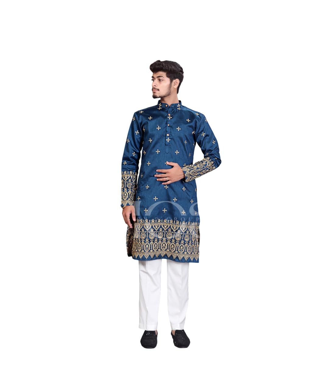 sanskruti Palace Wedding Kurta for Men Premium Albela Cotton Silk Ethnic Wear Embroidered Kurta with Palace-Inspired Motifs Traditional Kurta-picture-57