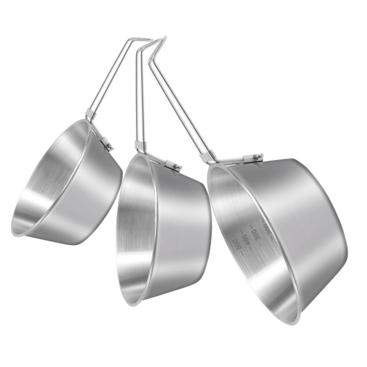 UPKOCH 4 Ensembles Camping Acier Inoxydable Avec Pliable De Ustensiles De Cuisine Pour Activités Plein Air 3 Pièces * 4