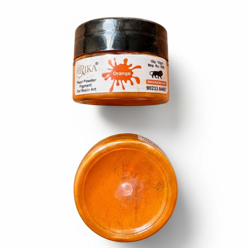 Reach Orange Mica Powder Pigment for Resin Art – 10gm | Pearl Metallic Shimmer Color Powder for Epoxy Resin, UV Resin, Soap Making, Candle, Slime & Nail Art | Highly Pigmented Craft Dust-image-20