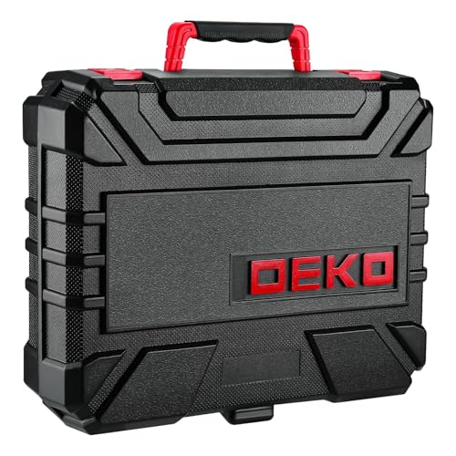 Werkzeugkoffer Akkuschrauber Werkzeugkasten Werkzeug Koffer Werkzeugset：DEKO Werkzeugkiste Bestückt 126-tlg. professionelle Werkzeugkiste für Heimwerker, für Büros und Garten, Rot