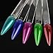 160Pcs Nail Swatch Sticks Stiletto Nail Sample Sticks Clear Nail Color Display Swatches Sticks with Metal Rings