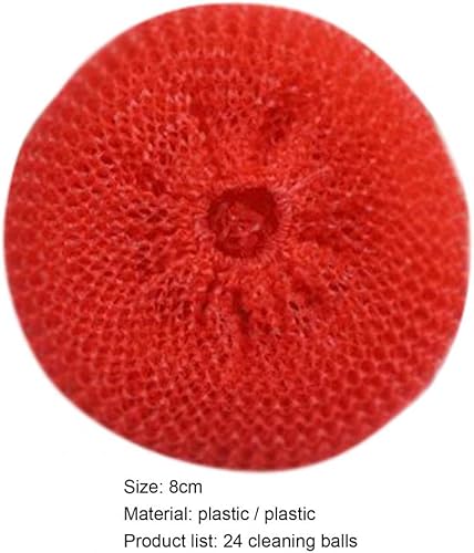 Miniatura 9 de 30 unidades de estropajos de plástico para platos de plástico redondo para fregar, estropajos de nailon, de varios colores, de malla de poliéster,