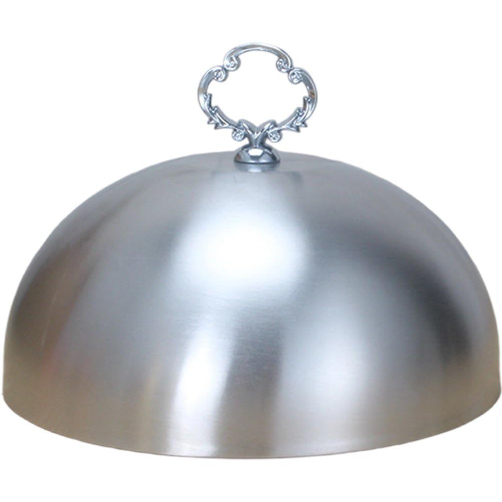 Uzztfa Stainless Steel Food Dome Cover Cheese Melting Dome Steak Dome Cover Cake Dessert Cover Basting Steaming Cover Serving Plate Dish Dome For Burgers Sandwiches