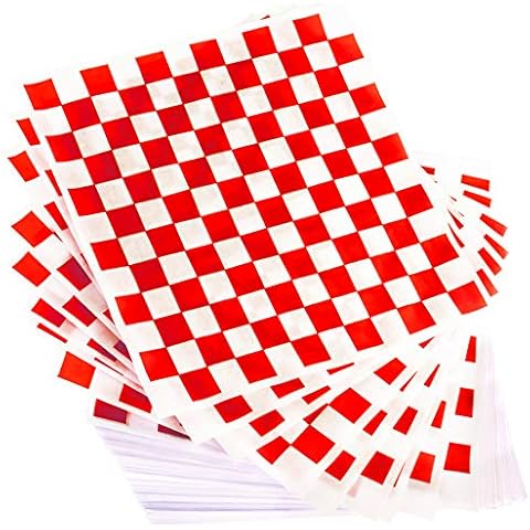 Avant Grub Deli Paper 300 Sheets. Turn Your Backyard Cookout Party into a Classic Drive-In with Red & White Checkered Food Wrapping Papers. Grease-Resistant 12x12 Sandwich Wrap Prevents Food Stains! Cover