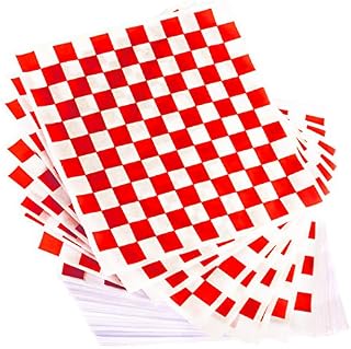 Extra Large, Grease Resistant Red Sandwich Liner 300 Sheet Pack. Microwave Safe 15x15