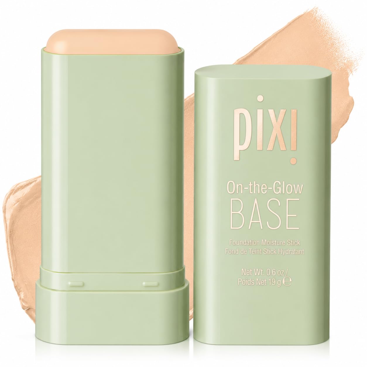 Pixi Beauty On-the-Glow Base| Tinted Moisturizer Foundation Stick | Beige: Medium, neutral shade| 0.6 oz / 19g