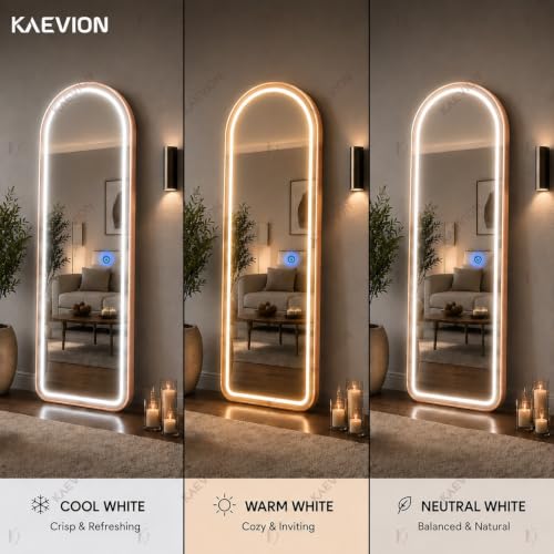 Image of 5 Feet 3 in 1 LED Lighted Arch Mirror, Rose Gold | Full Length, Wall-Hanging, Premium 5mm Thick Frame, Backlit Tall Arched Vanity Mirror