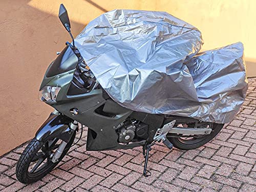 Toile Couvre-Moto Imperméable à l’Eau, Résistant à l’Eau Poudre Pluie Vent Excréments d’Oiseaux, pour Moto Scooter Moto Scooter (Grand 230X130cm) - Image 6