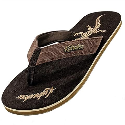 Kahuku - Men's Flip-Flops - Brown Lizard (10 UK) Cover