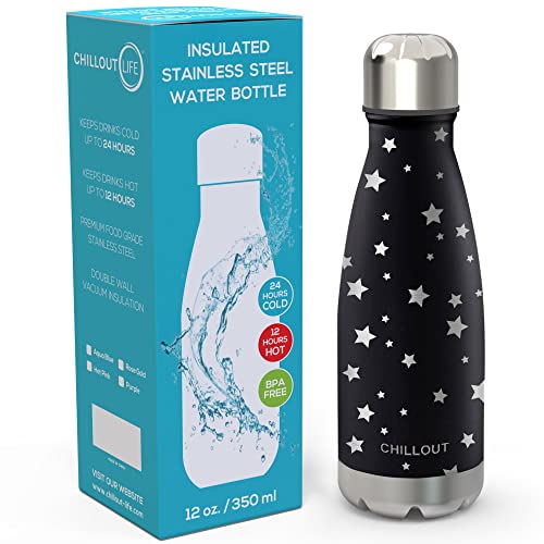Image of CHILLOUT LIFE 12oz Kids Insulated Stainless Steel Water Bottle, Leak Proof
