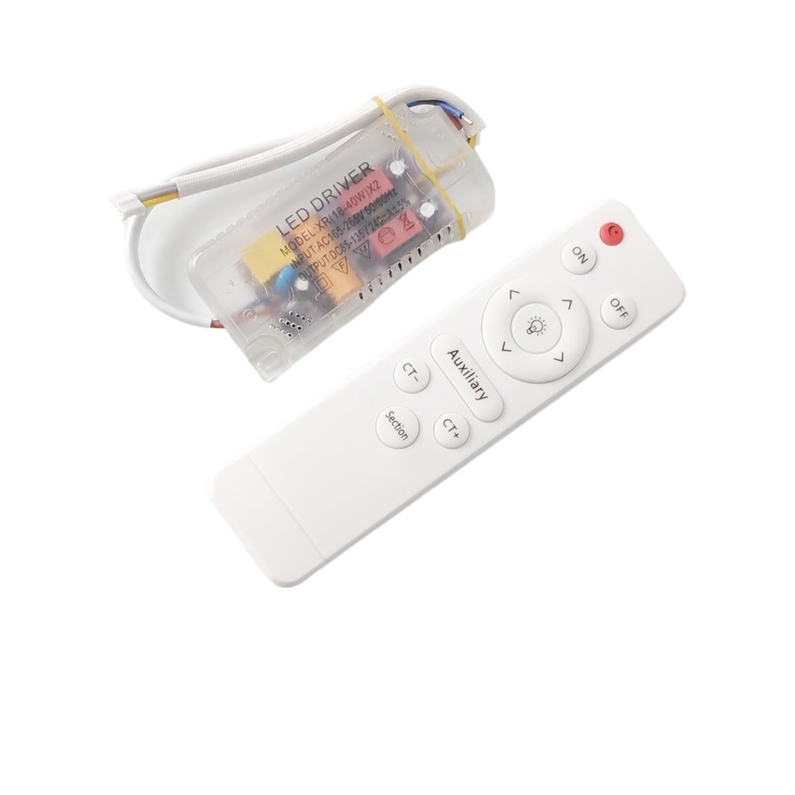 ZXAOMMBEA Infrared Remote Control Power Supply 220V dimmable Constant Current Driver 24W 40W 80W 100W 160W 200W 240W Transformer X2((18-40W) X2)