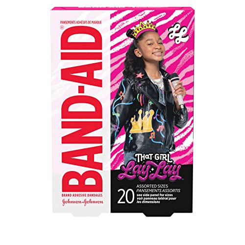 Image of Band-Aid Brand Adhesive Bandages for Minor Cuts & Scrapes, Wound Care Featuring Nickelodeon That Girl Lay Lay, Fun Bandages for Kids and Toddlers, Assorted Sizes 20 Count