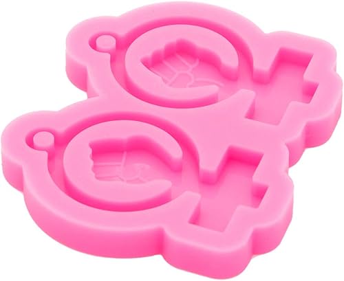 Miniatura 6 de Super brillante puño forma pendientes molde silicona molde pendiente resina molde DIY llavero artesanía epoxi moldes joyería fabricación pendiente