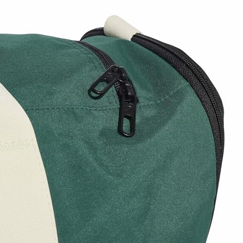 Image of adidas Unisex Essentials Linear Duffel Bag Duffel Bag, Collegiate Green /Ivory, M