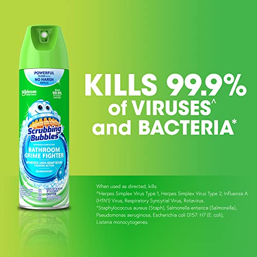 Image of Scrubbing Bubbles Grime Fighter Disinfectant Bathroom Cleaner Spray, 20oz