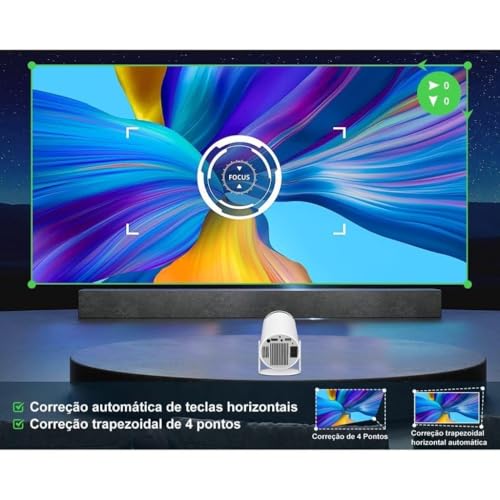 Image of Mini Portable Projector 5G WiFi 6 Bluetooth 5.0 Android 11 | 4K 1080P Full HD Support LED Projector 8000 Lumens | Home Theater Projector for Mobile Laptop | 130 Inch Display Compact Projector