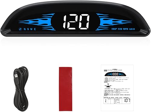 Miniatura 3 de Coche Head-up Display Digital GPS Navegación Velocímetro GPS Dual Sistema Pantalla con VelocidadTiempoDirecciónKilometraje Vehículo Alarma de