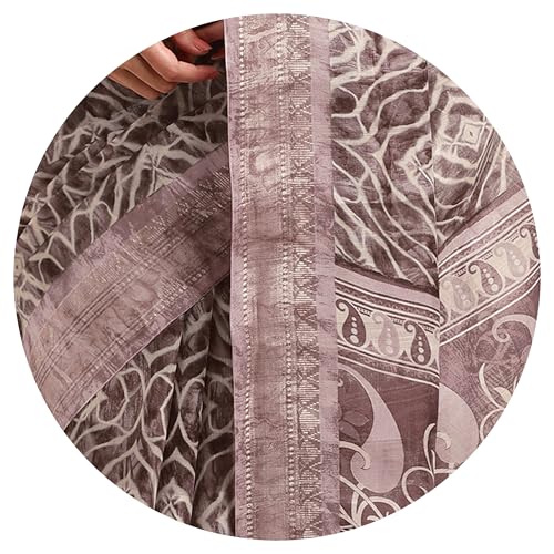 Image of MIRCHI FASHION Women Saree Cotton Blend Kalamkari Printed | Comfortable Office and Regular Daily Use Sari with Unstitched Blouse Piece
