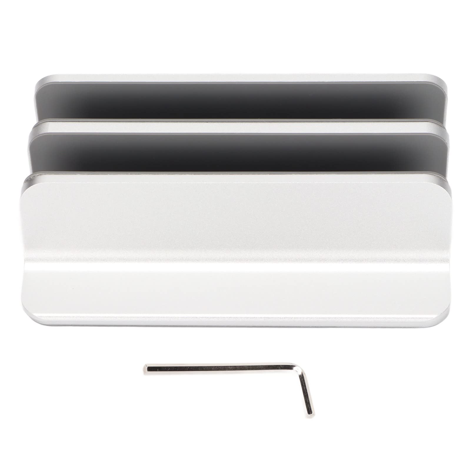 Supporto per laptop verticale 2 slot in alluminio supporto per laptop regolabile per tablet desktop per ufficio