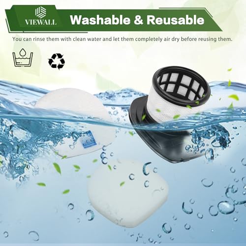 Image of IX141 Filter Replacement for Shark IX141AMZ IX140 IX142 IX144 IZ140 IZ141 IZ142 IZ242 WZ140 WZ240 WZ250 UZ145 UZ155 QZ140 Pet Cordless Stick Vacuum Part 616FJ140 & 617FJ140 2 Filter 4 Foam Felt Filter