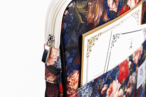 Lazyaunti Zipper Portfolio Organizer A4 Note Pouch-Waterproof Document Bags/Zipper Binder/Paper Case for 13.3" Mac,Tablet,Pens,washi Tape,Journals,Sketch Books (Carnation)
