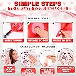 Valentines Day Decorations All-in-One Romantic Set - Valentines Day Balloons Kit with 42″ LOVE Balloon Letters, Red Heart Foil Balloons, Hanging Hearts & 1000 Red Rose Petals for Proposal and Wedding - Image 5
