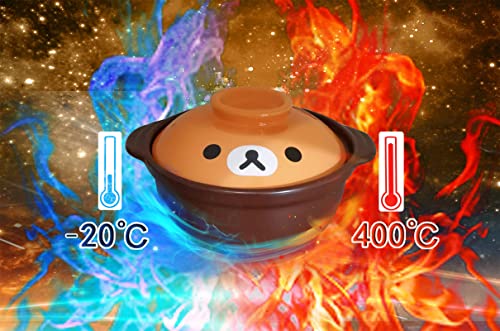 Korean Premium Cartoon Pattern Ceramic Brown Casserole Clay Pot With Lid,For Cooking Hot Pot Dolsot Bibimbap And Soup (8In,44Oz) #TOP3