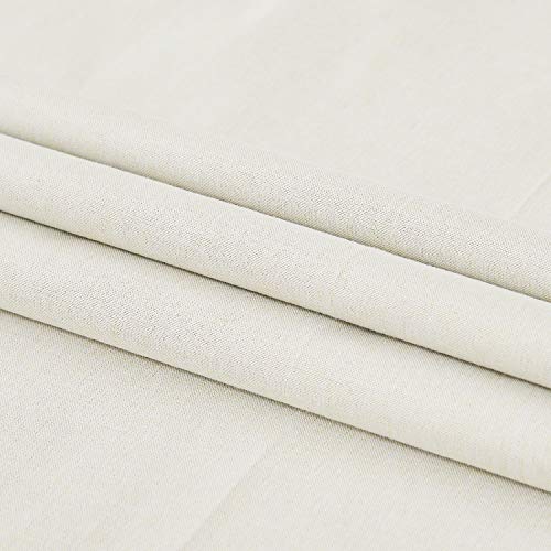 Deconovo Total Blackout Curtains Pair 95 Inch Long 2 Panels, Thermal Insulated Grommet Window Curtains, Faux Linen Waterproof Cutain Drapes For Patio Outdoor(Cream, 52W X 95L Inch, 2 Panels) #TOP6