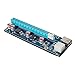 QNINE PCIe Riser 8 Pack, GPU Riser Adapter Card, PCI Express 1X to 16X Extender, Mining Graphics Card USB 3.0 Extension, 6pin MOLEX to SATA Power Cable for Ethereum Bitcoin Litecoin Device