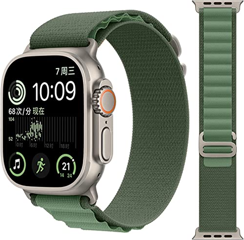 Stepica Compatible Apple Watch Strap Band Alpine Belt for Apple Watch 38mm 40mm 41mm 42mm 44mm 45mm 49mm Polyester G-Hook Strap for iWatch Ultra Series SE 8/7/6/5/4/3/2/1