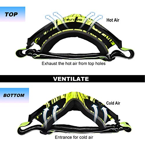 image for BOLLFO Motorcycle Goggles Motocross ATY Dirt Bike Goggles Anti-UV Safe