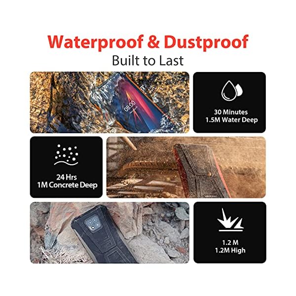 Ulefone Rugged Smartphone Unlocked, Armor 8 Pro 6GB+128GB Android 11, 16MP Triple Waterproof Camera IP68/IP69K, 6.1 inch HD+, 4G Dual SIM, 5580mAh, NFC, OTG, Bluetooth 5.0, Fingerprint Face ID-Black