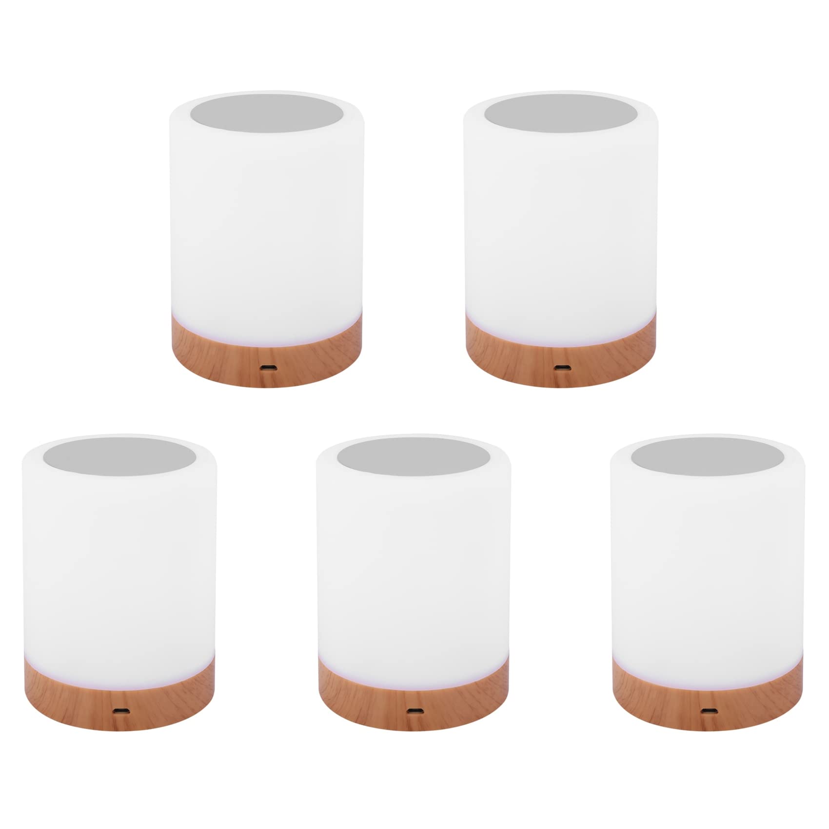 Hndhbfgrt 5X Night Light, Touch Lamp for Bedrooms Bedside Lamps with Rechargeable Battery Dimmable 2800K-3100K Color Changing RGB