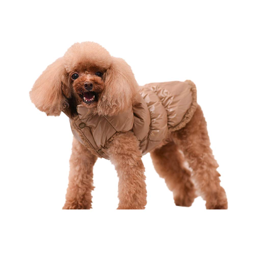 Classic Pet Down Jacket Outwear Dog Coat Dog Jacket Vest Waterproof Winter Outdoor Cat Jackets Dog Clothes Warm Dog Down Coat Thicken Cat Clothes Windproof Snowsuit Coffee B 3XL