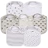 7 Pack Baby Cotton Absorbent Bibs for Drooling Teething