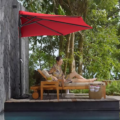 ABCCANOPY Patio Umbrella 9FT - Outdoor Half Umbrellas...