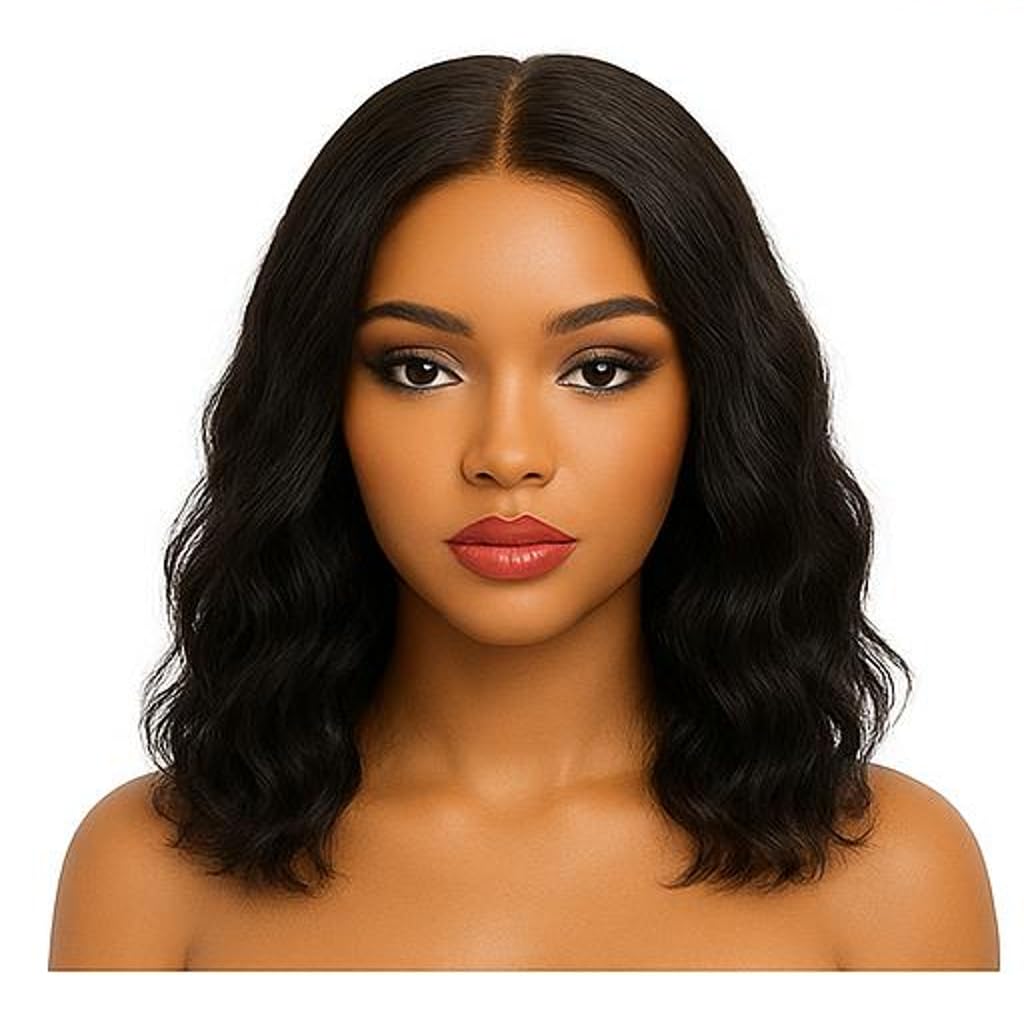 4x4 Lace Front Wig, Natural Black Full Head Cover Straight, Real Original Human Hair Wig, Pre-Plucked Hairline, Dyeable, Also for Alopecia and Cancer Patients ladies girls woman, 16 Inches Long Length, Centre Parting-image-26