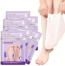 Foot Peeling Mask | Peeling & Exfoliating Foot Mask for Dry Cracked Feet | Removes Dead Skin & Calluses, Hydrates & Smooths Cracked Heels | Women and Men-Lavender 1 pair