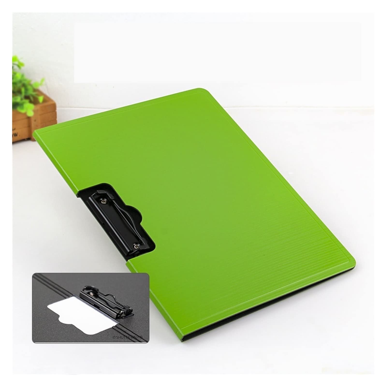 Mappen mit Taschen, Ordner-Berichtshülle mit Metallclip, 6-teiliges Set, Kunststoff-Aktenordner, Büro, Business, professionelles Briefpapier, Präsentationsordner in 6 Farben, Aktenordner (Farbe: Rot)
