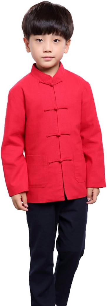Interact China 100% Handmade Boys Long Sleeve Kung Fu Tai Chi Martial Arts Kids Jacket #102