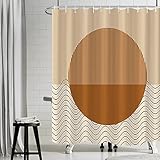 ☀Einzigartiges Design: HD Gedruckter Geometrisches Muster Duschvorhang Badewanne, perfekte Badezimmer Dekoration, Beleben Sie Ihr Bad und mach DichDuschzeit genießen können. mit oder ohne Futter verwendbar.