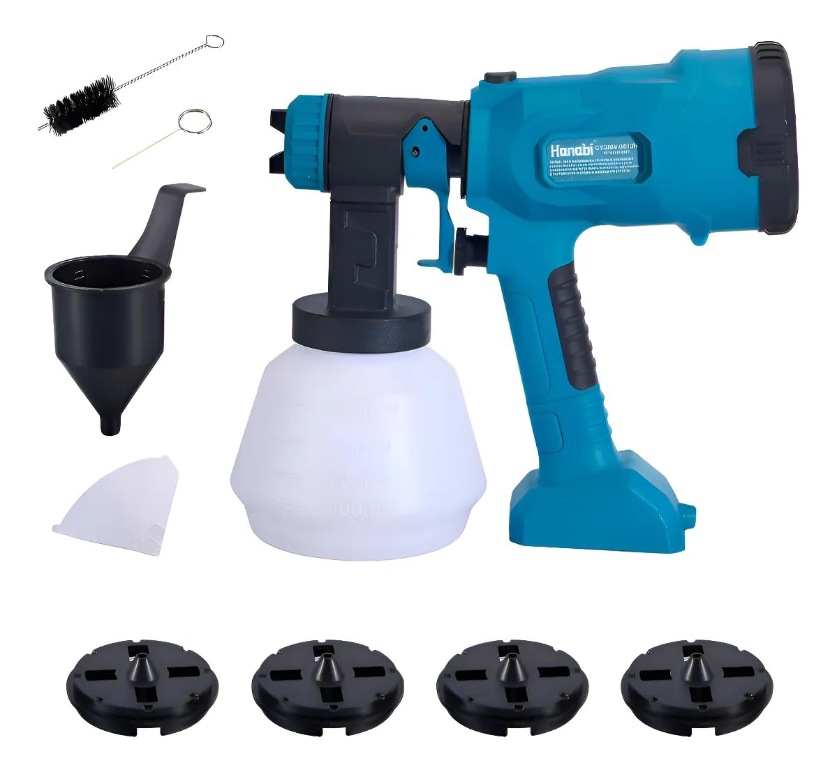 Hanabi Pistola de Pintura 960W Eletrica 220V Profissional Pulverizador de Tinta com 3