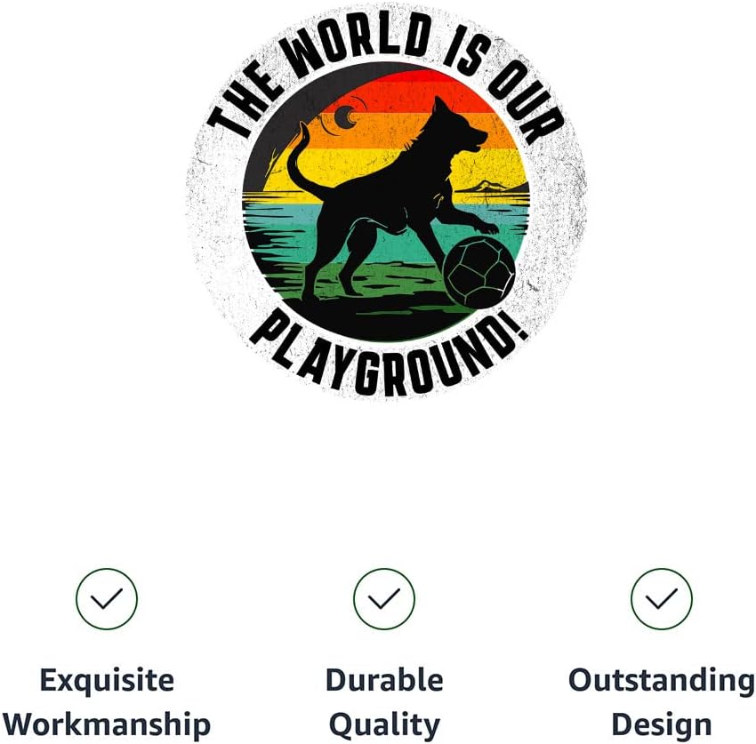 The World is Our Playground Dog Shirt with Hoodie - Dog Art Dog Hoodie - Graphic Dog Clothing - Royal White, S
