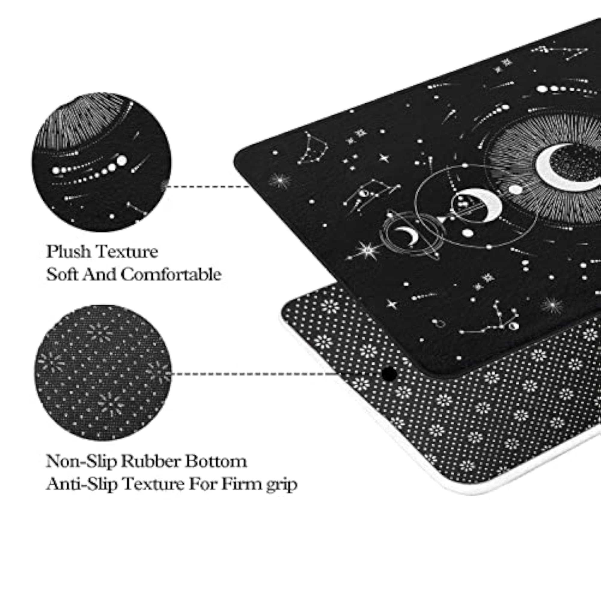 Goth Imitation Cashmere Bathroom Mat Rug, Non-Slip
